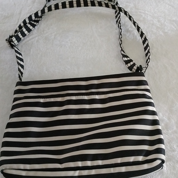 Kate Spade Black and White Striped Cross Body Bag - Picture 5 of 13